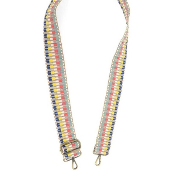Joy Susan NEW with Tags Turquoise Multicolor Adjustable Guitar, Purse Strap - Picture 4 of 10